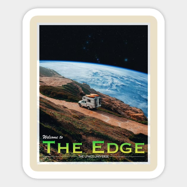 POSTCARD: THE EDGE. Sticker by LFHCS